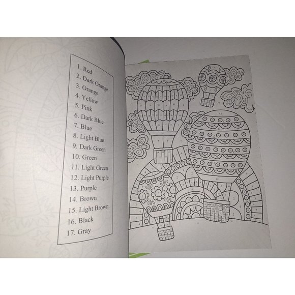 Landoll  Stress Relieving Advanced Adult Coloring Relax to Music Zbook - Picture 3 of 11